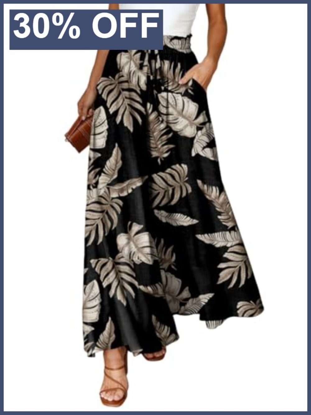 Dokotoo Wide Leg Pants High Waist Drawstring Side Pockets Loose Fit Casual